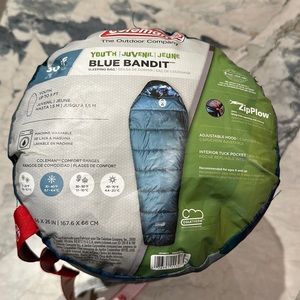 Coleman youth sleeping bag, “blue bandit”